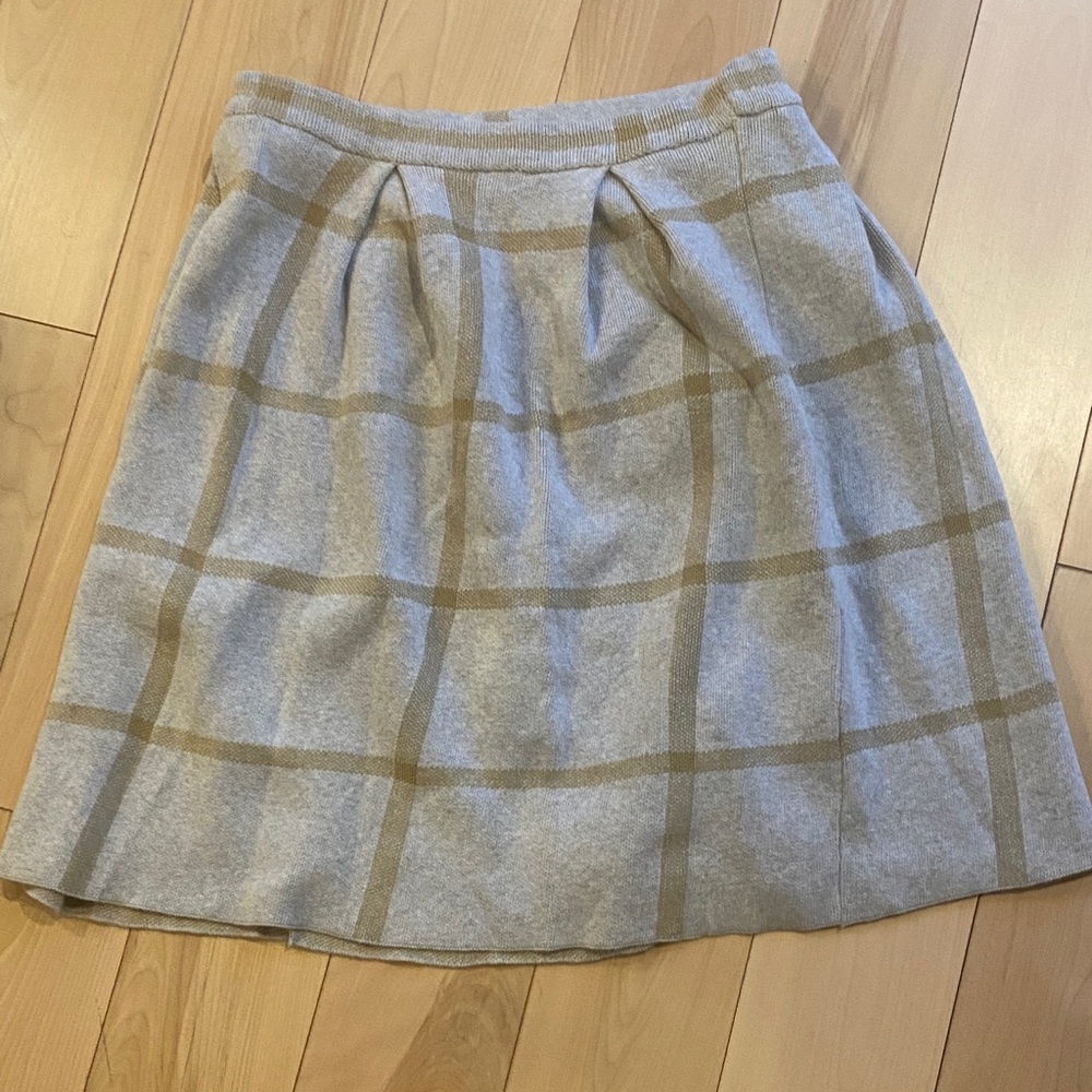 Jovilli London Gray and Tan A-Line Skirt